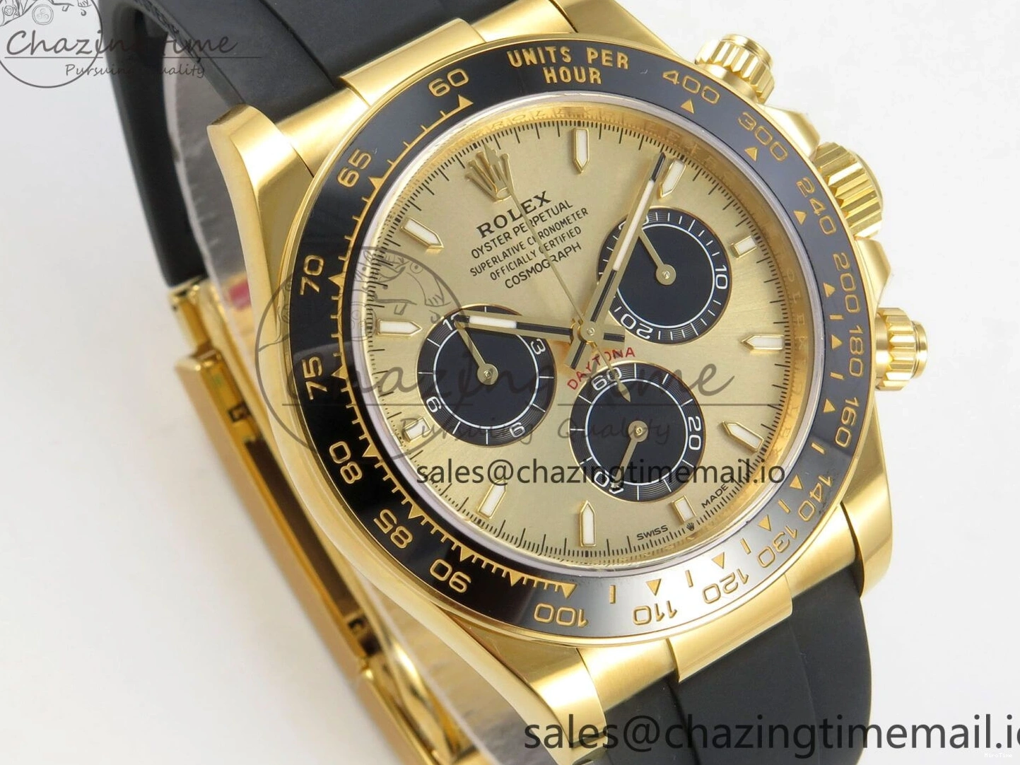 MiroTime 0524 Daytona 126518 VSF 1:1 Best Edition YG Black Dial on Oysterflex Strap VS4131 V2 (Weighted) Refined 329